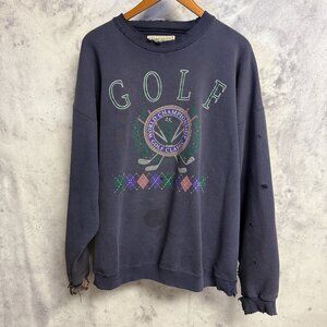Vintage Golf Sweatshirt Mens XL 27x27 Galt Sand Crew Neck USA